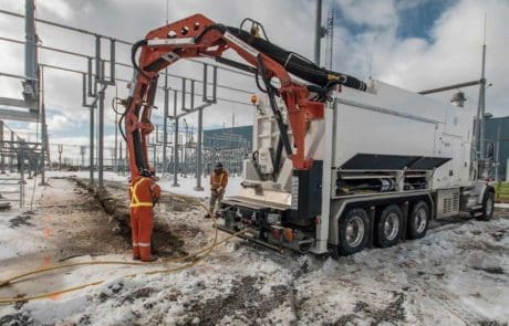 snowy weather hyrdovac truck