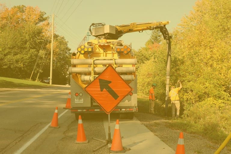 road maintenance banner